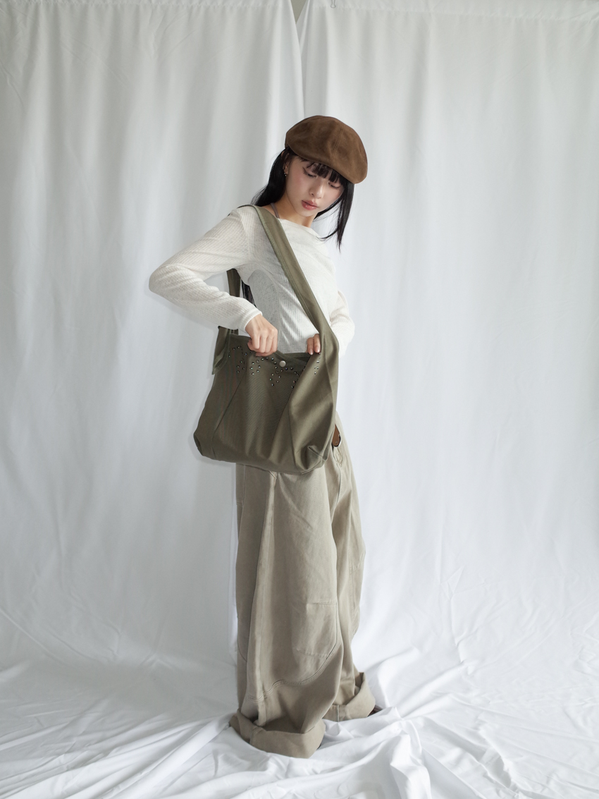 tie-knot studded oversized tote bag