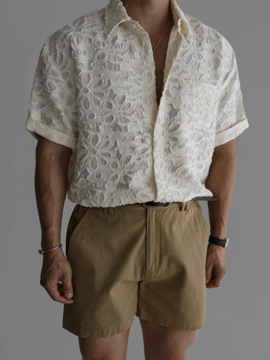 Flor 亞麻短袖襯衫