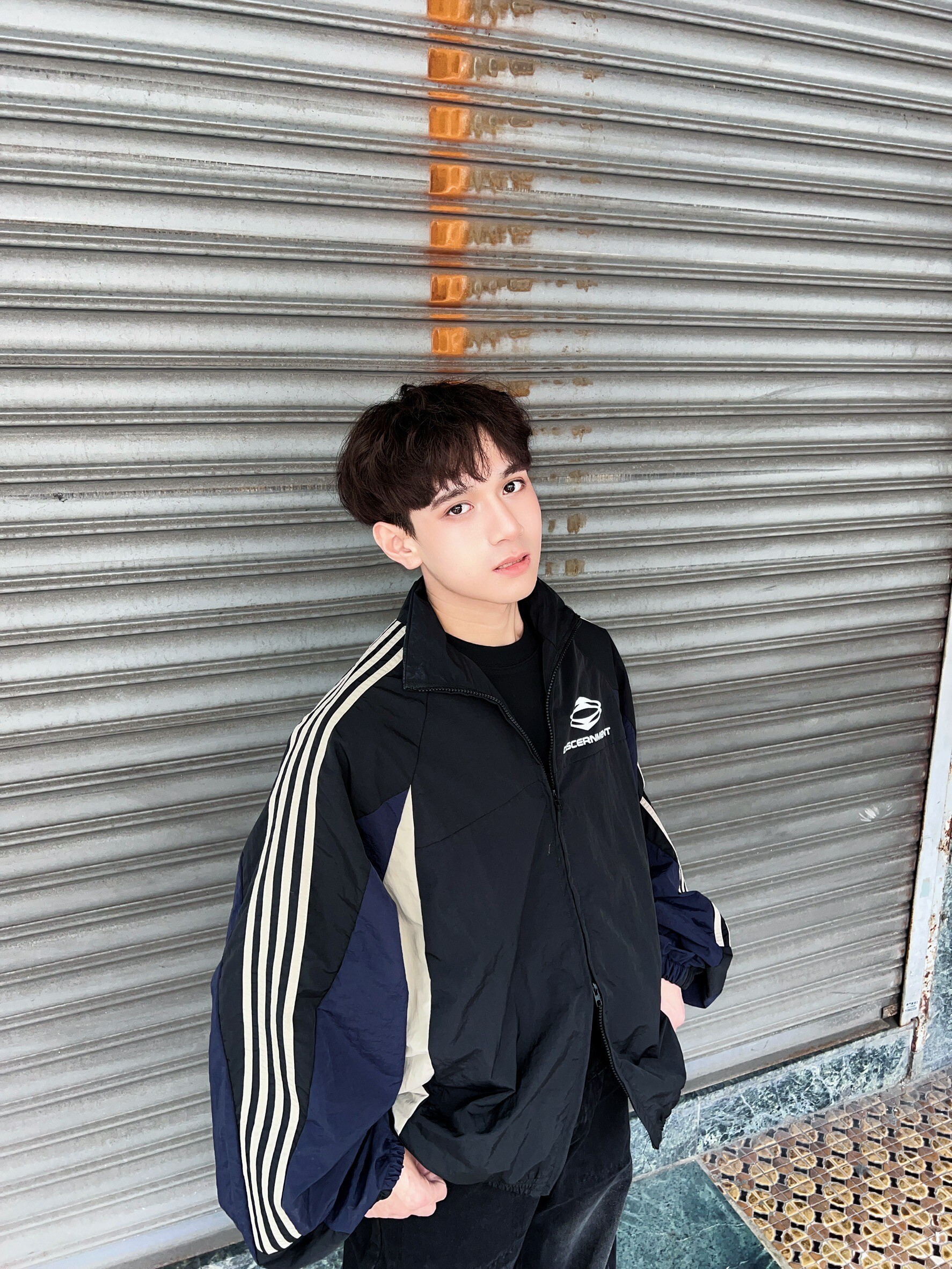 (GOAL) DCM 拼接 風衣 復古 短寬 BOXY 短寬外套 短版外套