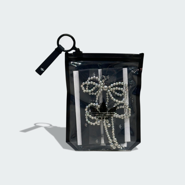 Adidas 愛迪達 Oribbon KG7131 緞帶鞋帶 吊飾組合 蝴蝶結 銀珍珠 黑