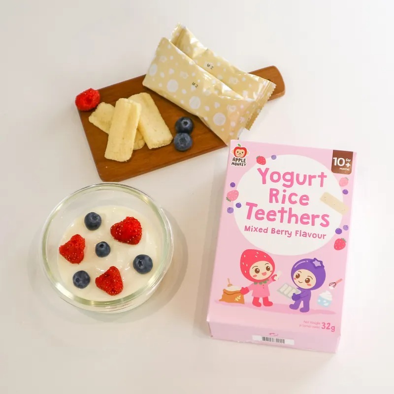 【Apple Monkey】愛啵寶寶 優格糙米 牙牙餅 綜合莓果(32g)