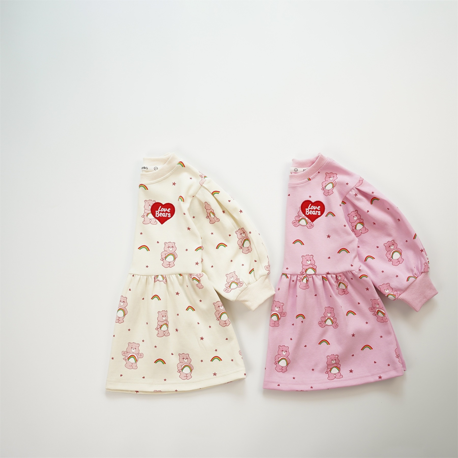 2025粉嫩彩虹熊熊洋裝