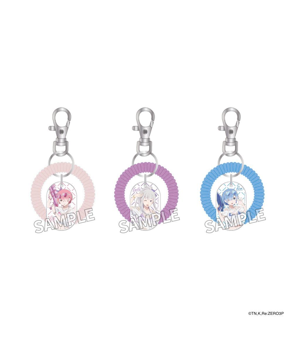 預購-「Re:從零開始的異世界生活」置物櫃鑰匙風壓克力鑰匙圈套組 玩水 ver.【日本進口精品】