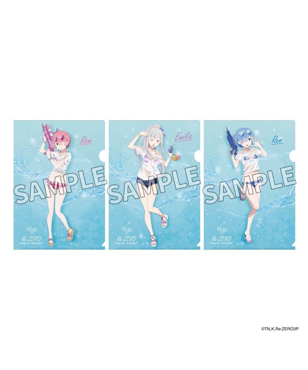 預購-「Re:從零開始的異世界生活」A4 File夾套組 玩水 ver.【日本進口精品】