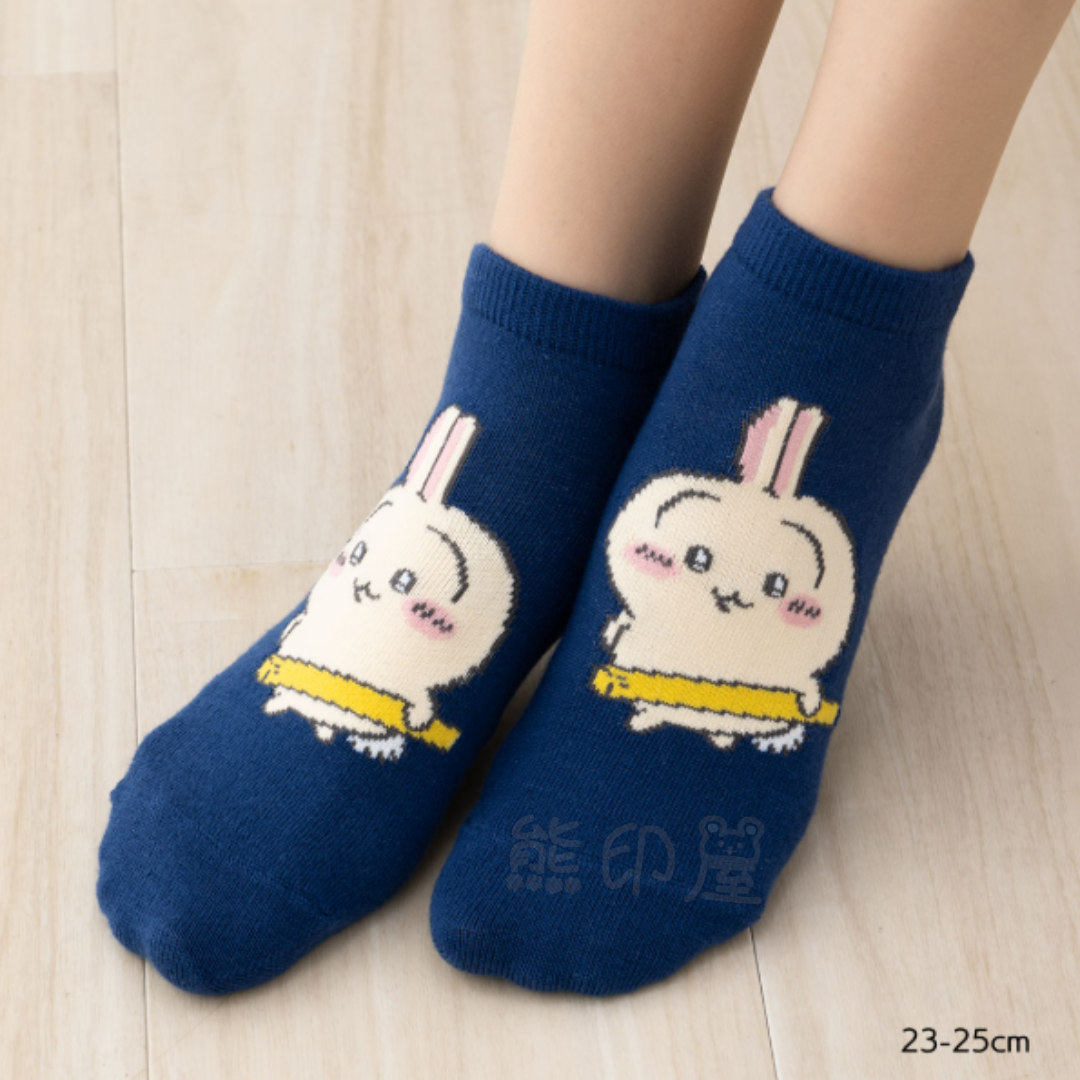 Chiikawa討伐兔子襪子 (23-25cm) (藍)