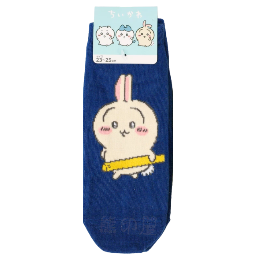 Chiikawa討伐兔子襪子 (23-25cm) (藍)