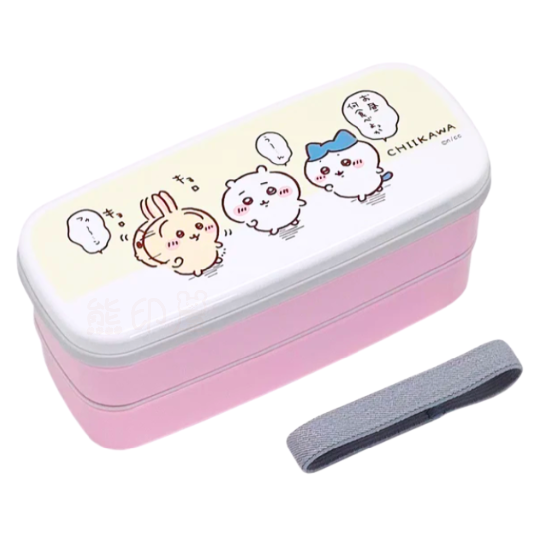 日本Chiikawa雙層午餐飯盒(附筷子) 便當盒(可放微波爐)日本製