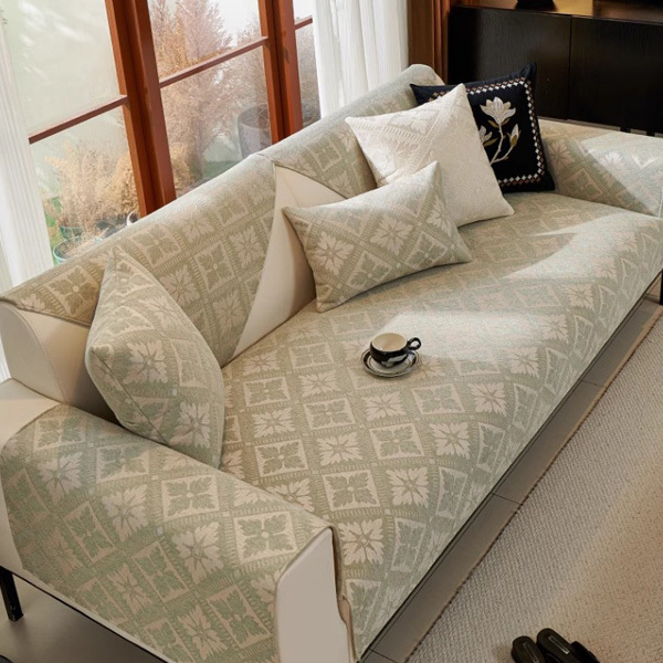 歐系葉語四季用雪尼爾沙發墊