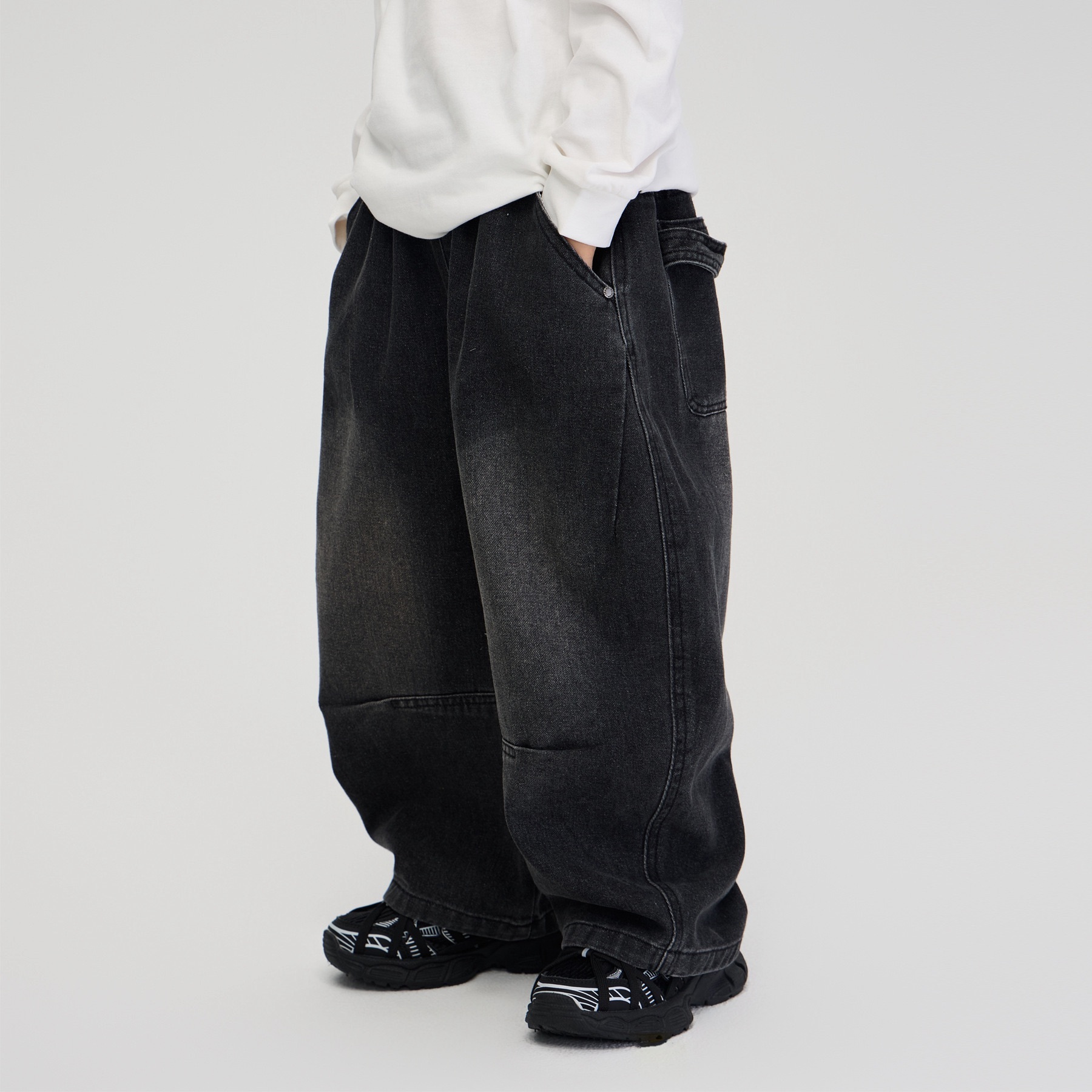 復古百搭休閒寬鬆長褲