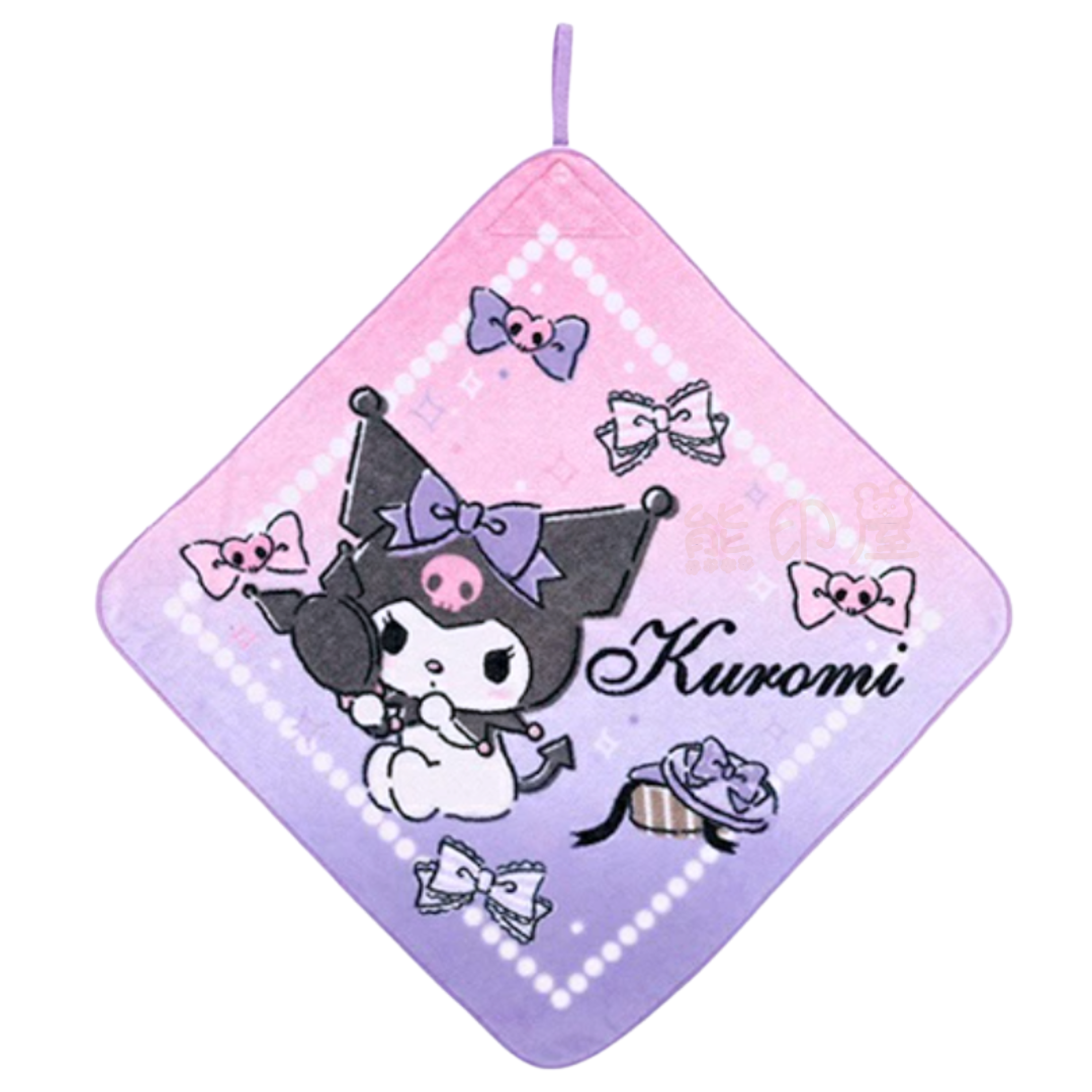 Kuromi蝴蝶結款大抹手毛巾