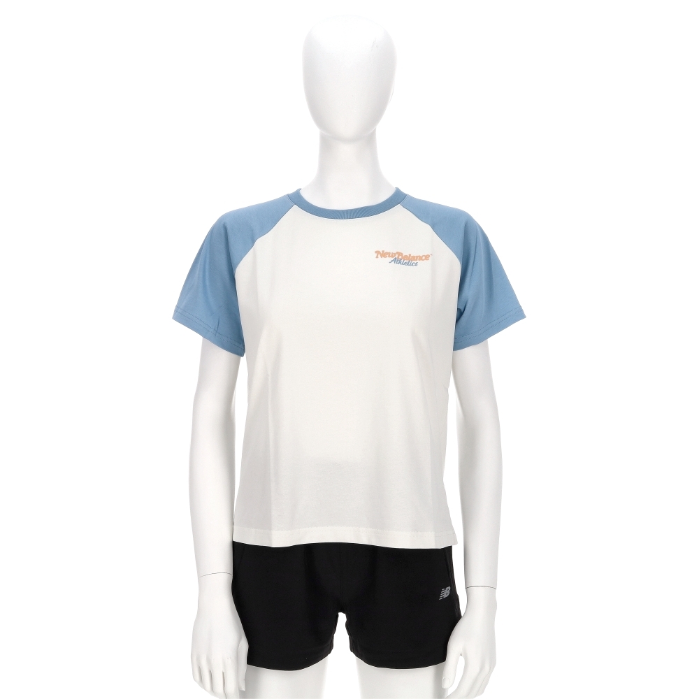 New Balance Sds 女款 白藍色 NB 亞規 拼接 撞色 短袖 AWT53317SIT