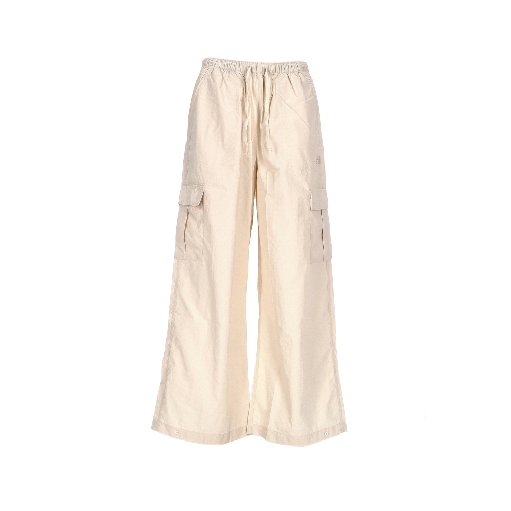 New Balance 女款 杏色 NB 平織 抽繩 工裝 口袋 長褲 AWP53504LIN