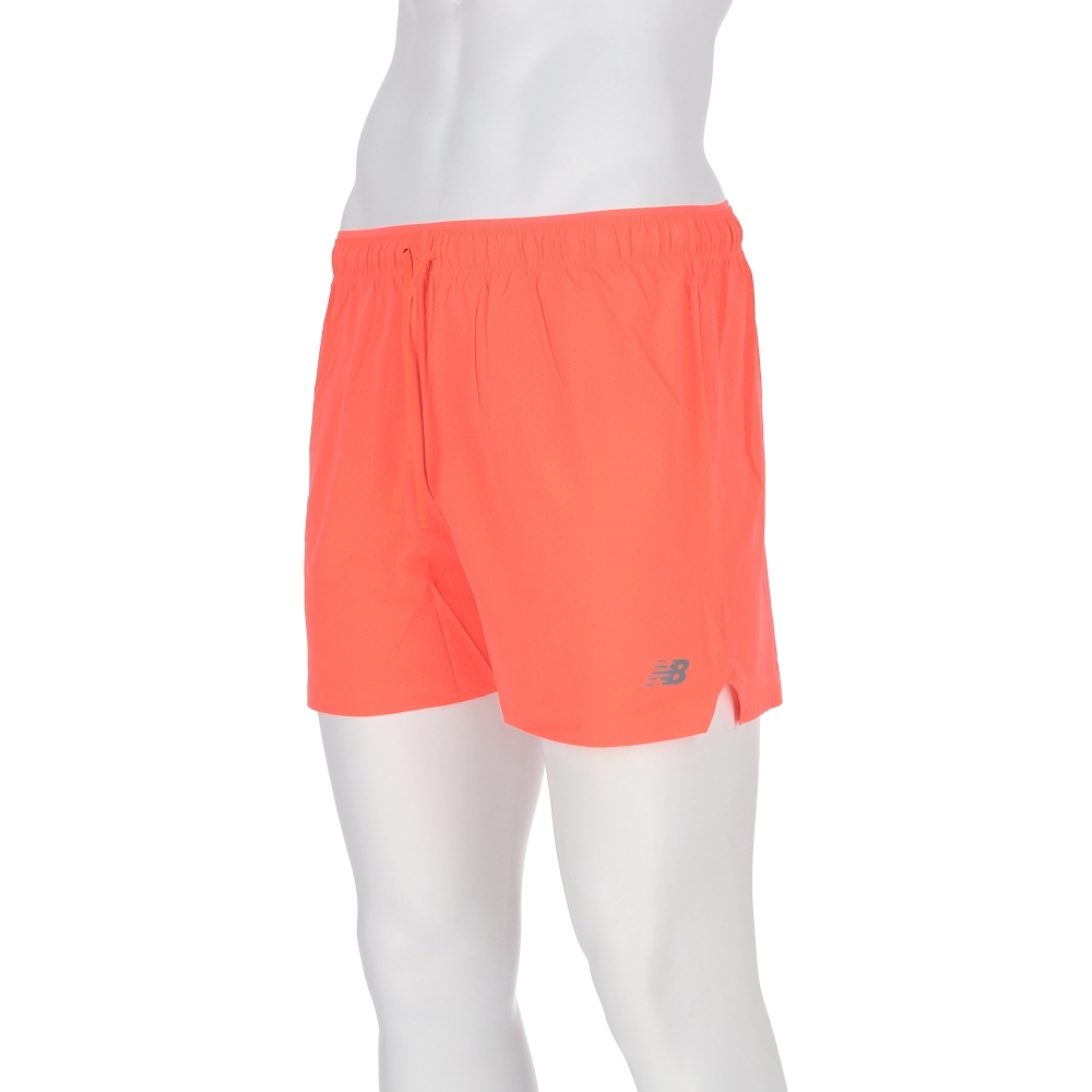 New Balance 男款 螢光橘色 NB 美規 吸濕排汗 5吋 內襯 慢跑 運動 短褲 MS41286URR