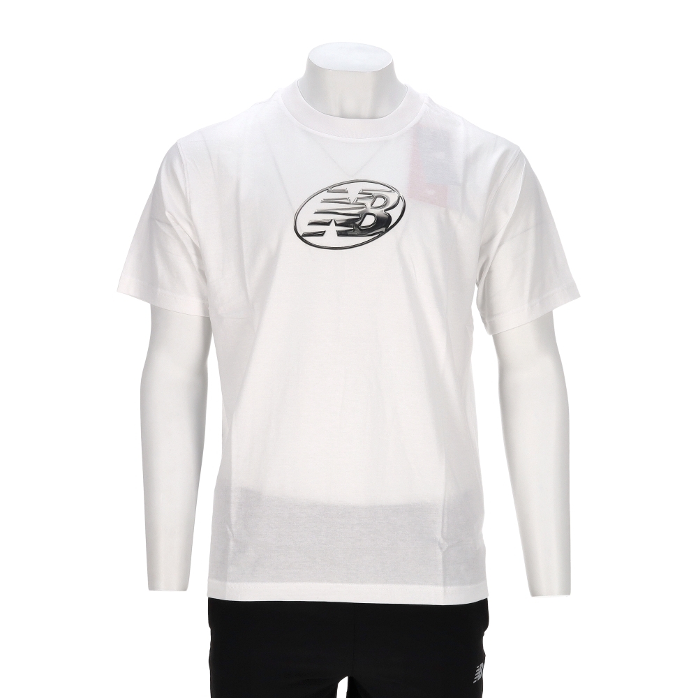 New Balance 男款 白色 NB Logo 印花 休閒 短袖 MT53949WT