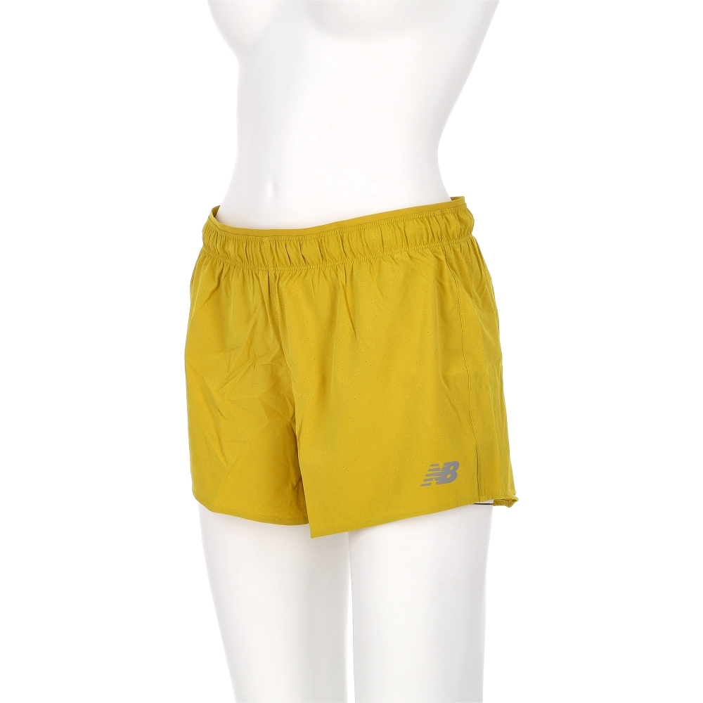 New Balance 女款 鵝黃色 NB 美規 快乾 訓練 運動 短褲 WS41286BQG