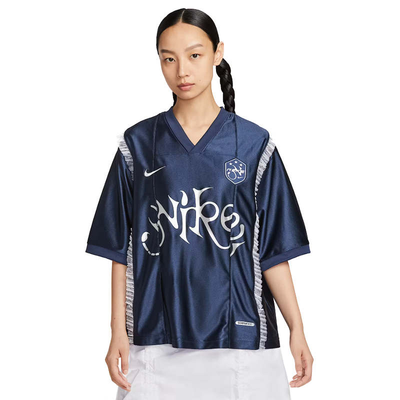 NIKE AS W NSW SS GX JRSY TOP GCEL V領 短袖 球衣 藍色 II1939-410 [國內代購]