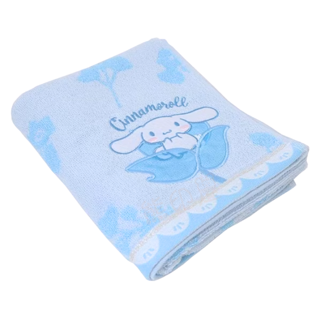 玉桂狗三色堇花朵100%棉長毛巾