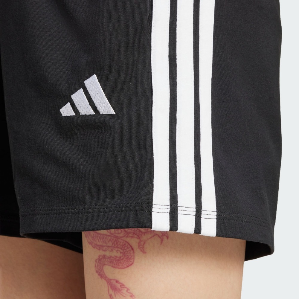 ADIDAS 短褲 ESSENTIALS 3-STRIPES 黑色 休閒短褲 女 JD0908