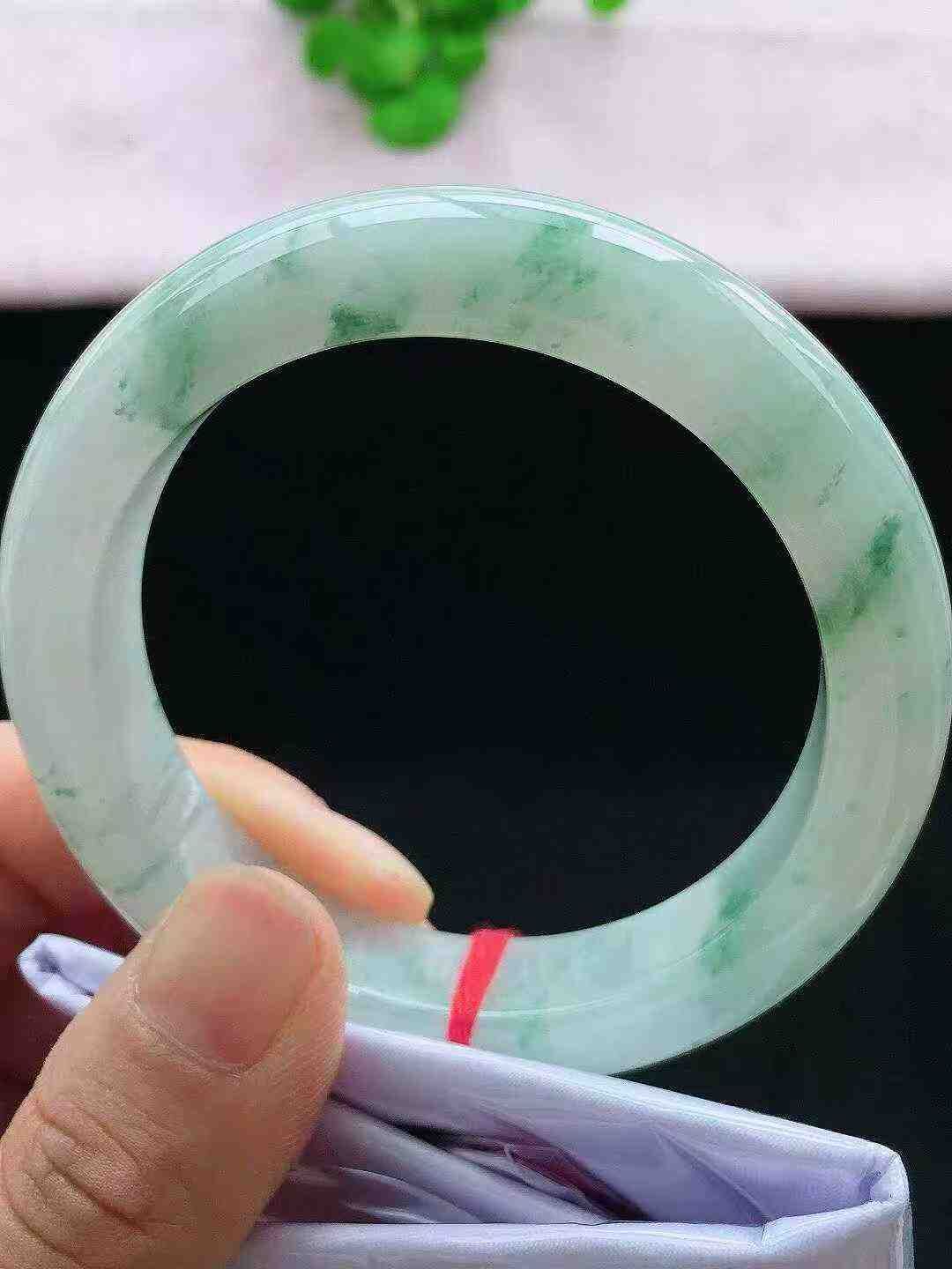 冰飄花正圈翡翠手鐲,天然翡翠A玉, 緬甸玉, Jade, Jadeite