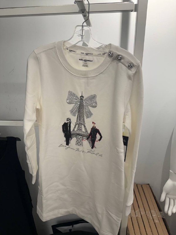 [U] KARL LAGERFELD SOFT WHITE SWEATSHIRT, L5ZDJB11-SW9 (UKL31)