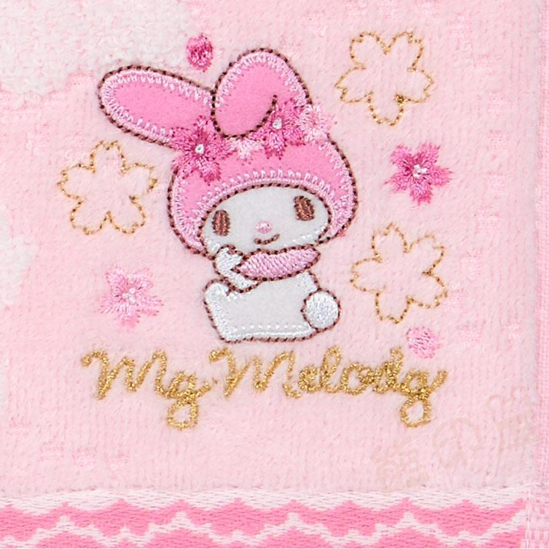 櫻花系列My Melody方形面巾100%棉毛巾