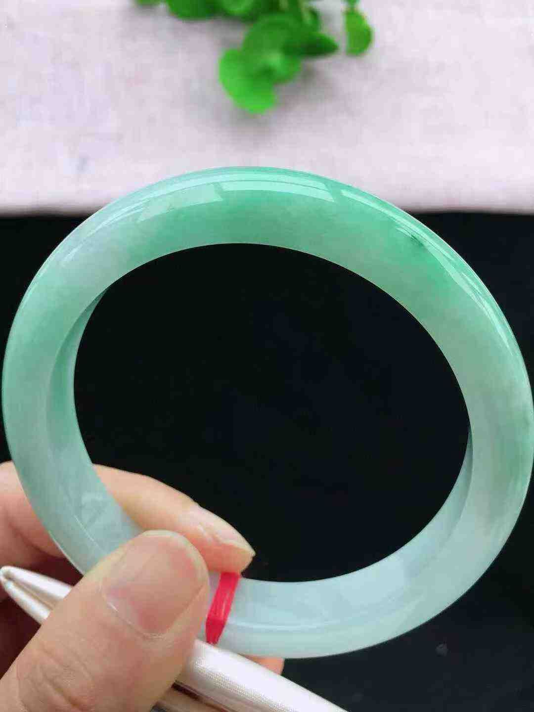冰飄綠翡翠手鐲,天然翡翠A玉, 緬甸玉, Jade, Jadeite