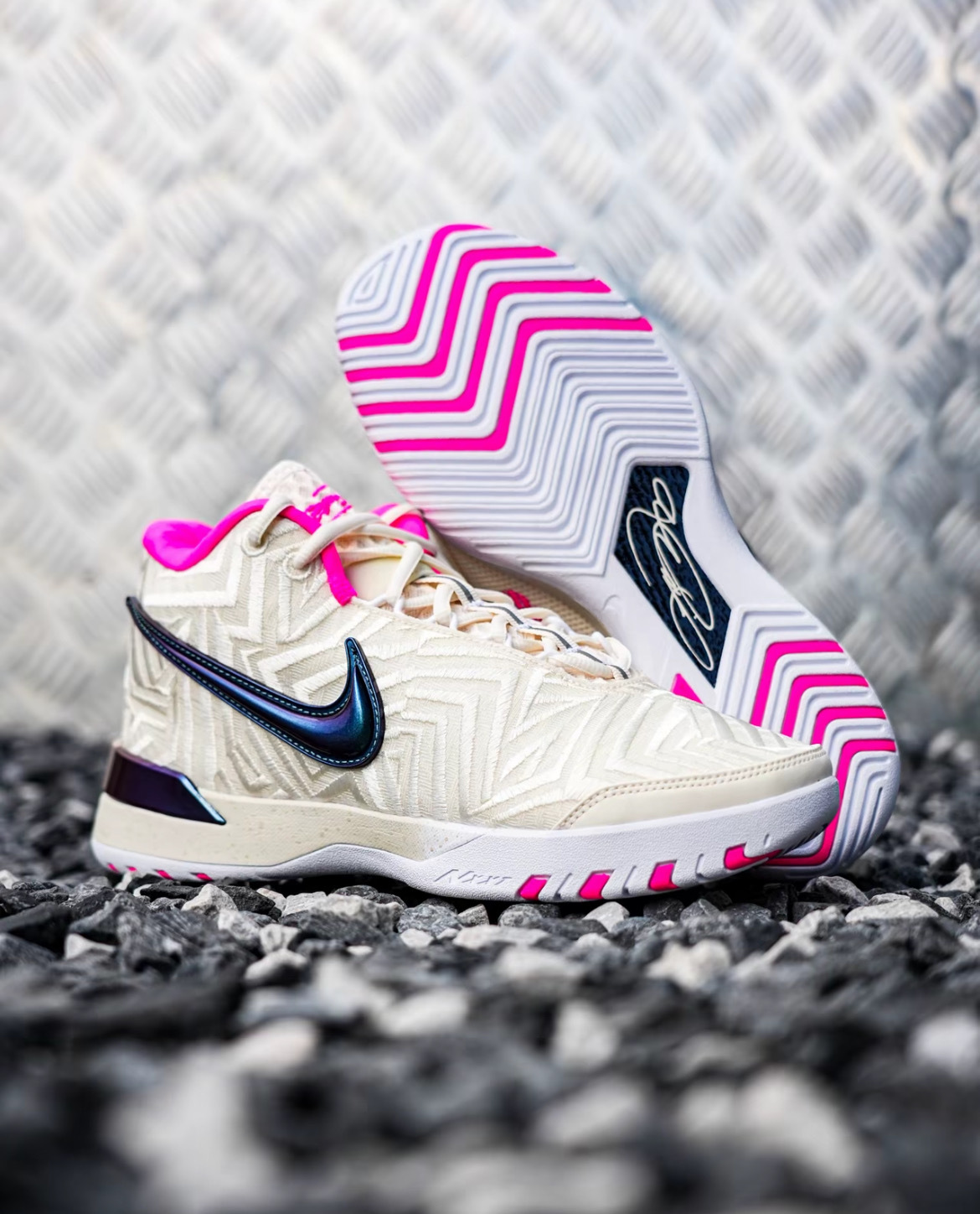 [特價售出不退換] 男鞋 Nike Zoom LeBron NXXT Gen「Bronny」白粉 杏藍粉 緩震 實戰 籃球鞋【IB1271-100】LBJ