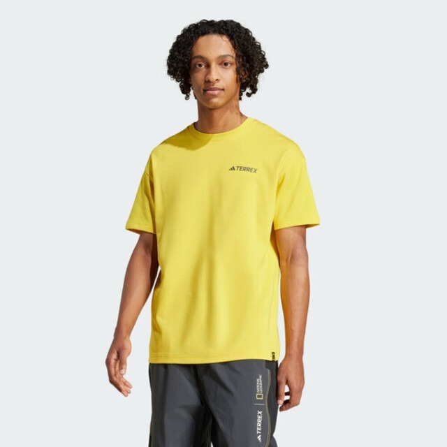 ADIDAS 短T NG U AR B GFX T 黃色 國家地理 運動 休閒 短袖 中性 JD5955