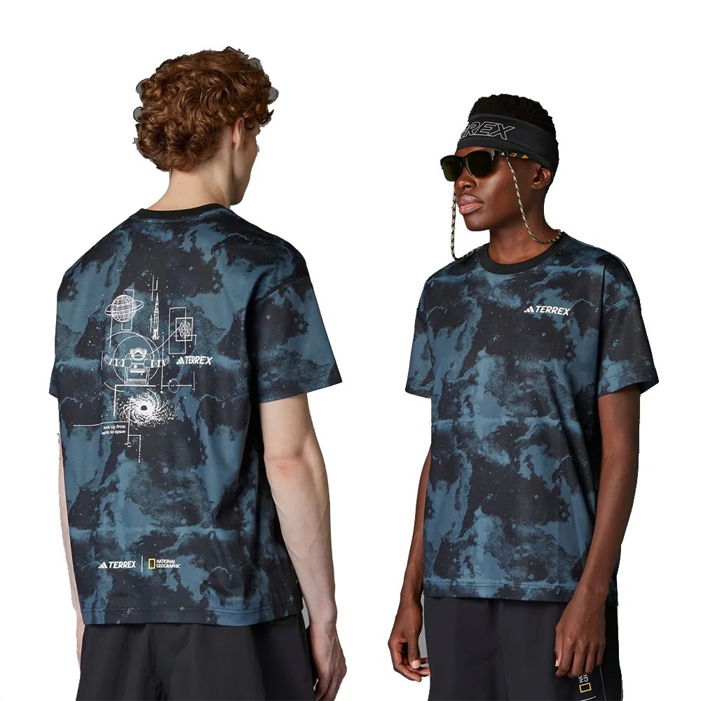 ADIDAS 短T NG U A.R AOP T 藍色花紋 國家地理 運動 休閒 短袖 男 JD5959