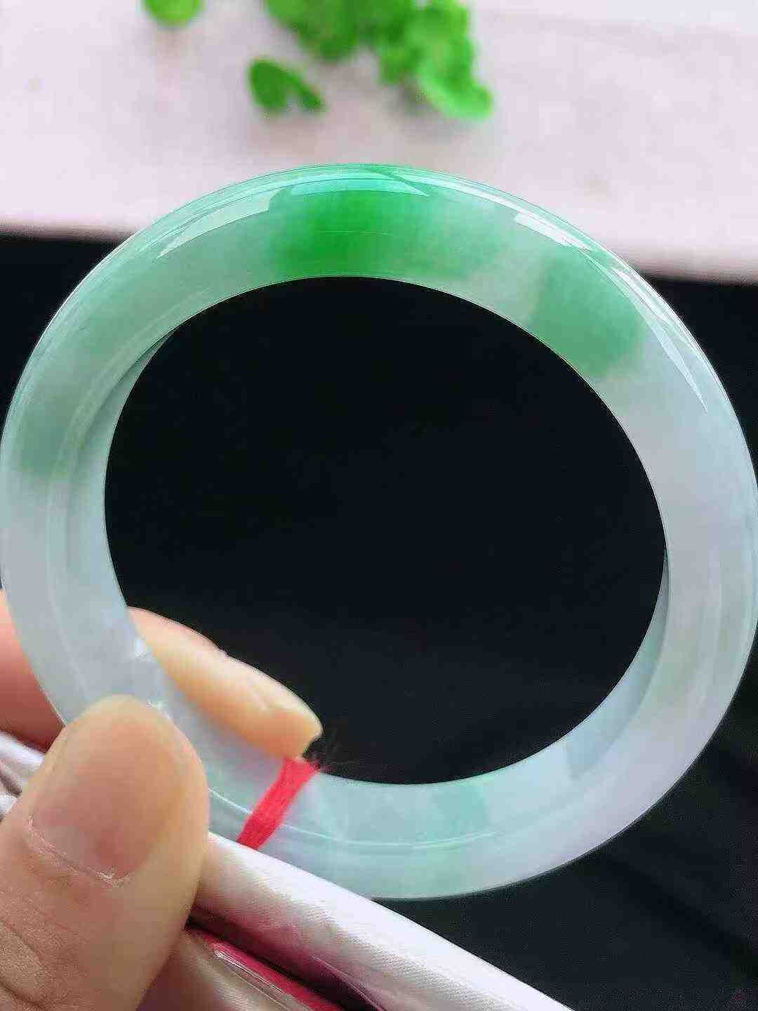 冰飄綠正圈翡翠手鐲,天然翡翠A玉, 緬甸玉, Jade, Jadeite