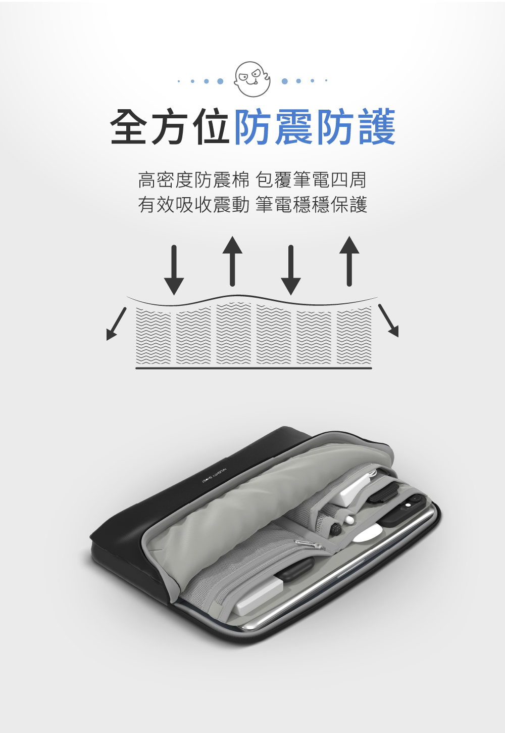 macbook專用筆電包防潑水配件收納配件整理口袋airtag