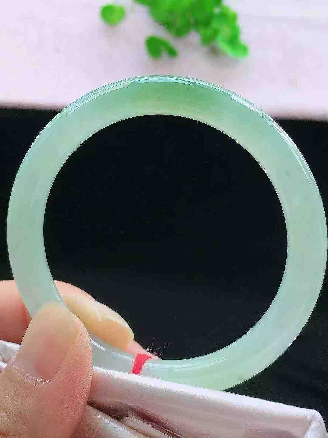 975855 53.3mm冰黃翡圓條翡翠手鐲 (52-54)