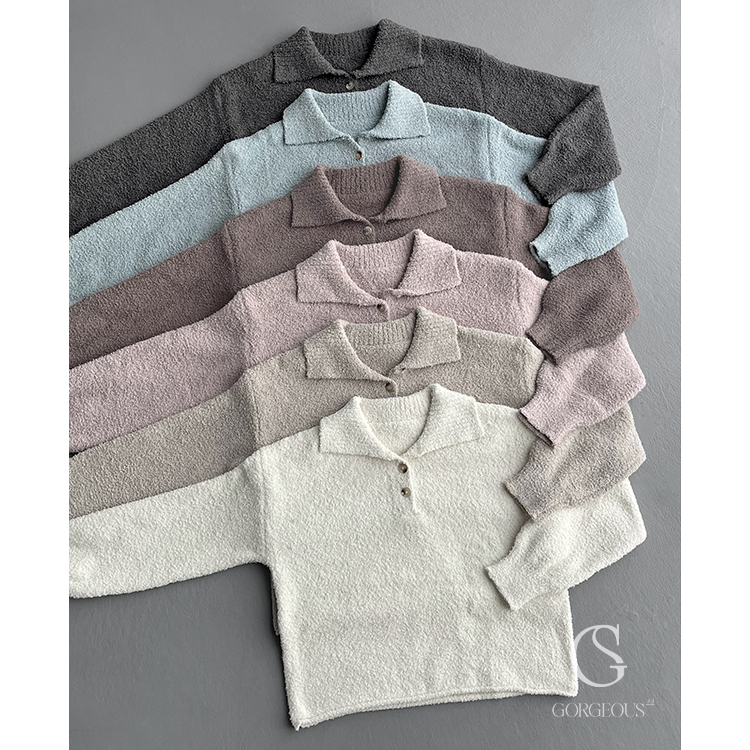 G3152 現貨「翻領軟糯糯麻糬衣」