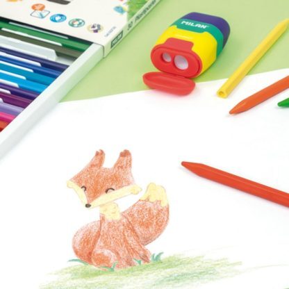 MILAN 無毒不沾手六角蠟筆(24色)