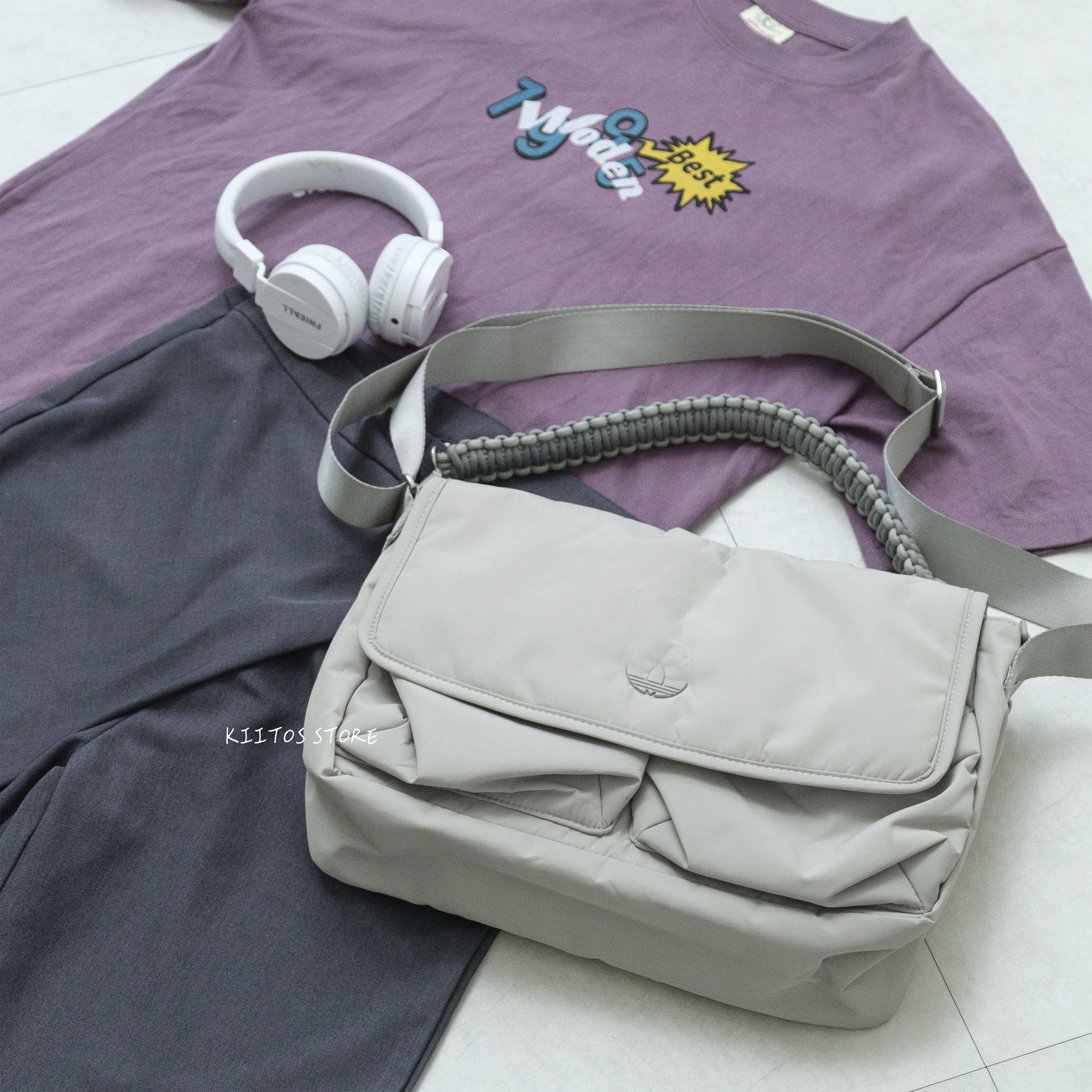 Adidas Originals 13.1L 雙繩可拆卸 編織可調節背帶 郵差包 斜背包 KS0763 KS0764