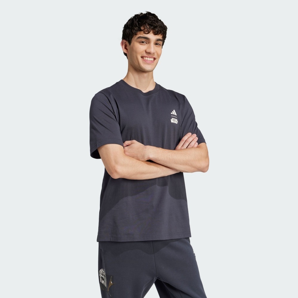 ADIDAS 短T STAR WARS 炭灰 星際大戰 休閒 短袖 男 JI5716