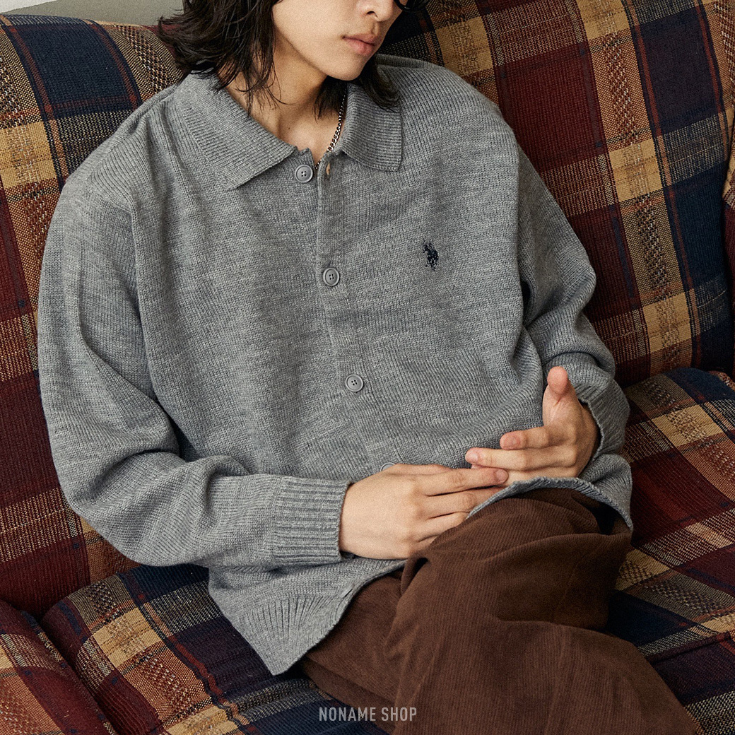 U.S. POLO ASSN 寬版 刺繡 針織 開襟衫 外套 四色 (男款)