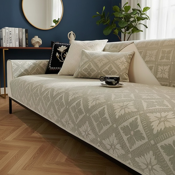 歐系葉語四季用雪尼爾沙發墊