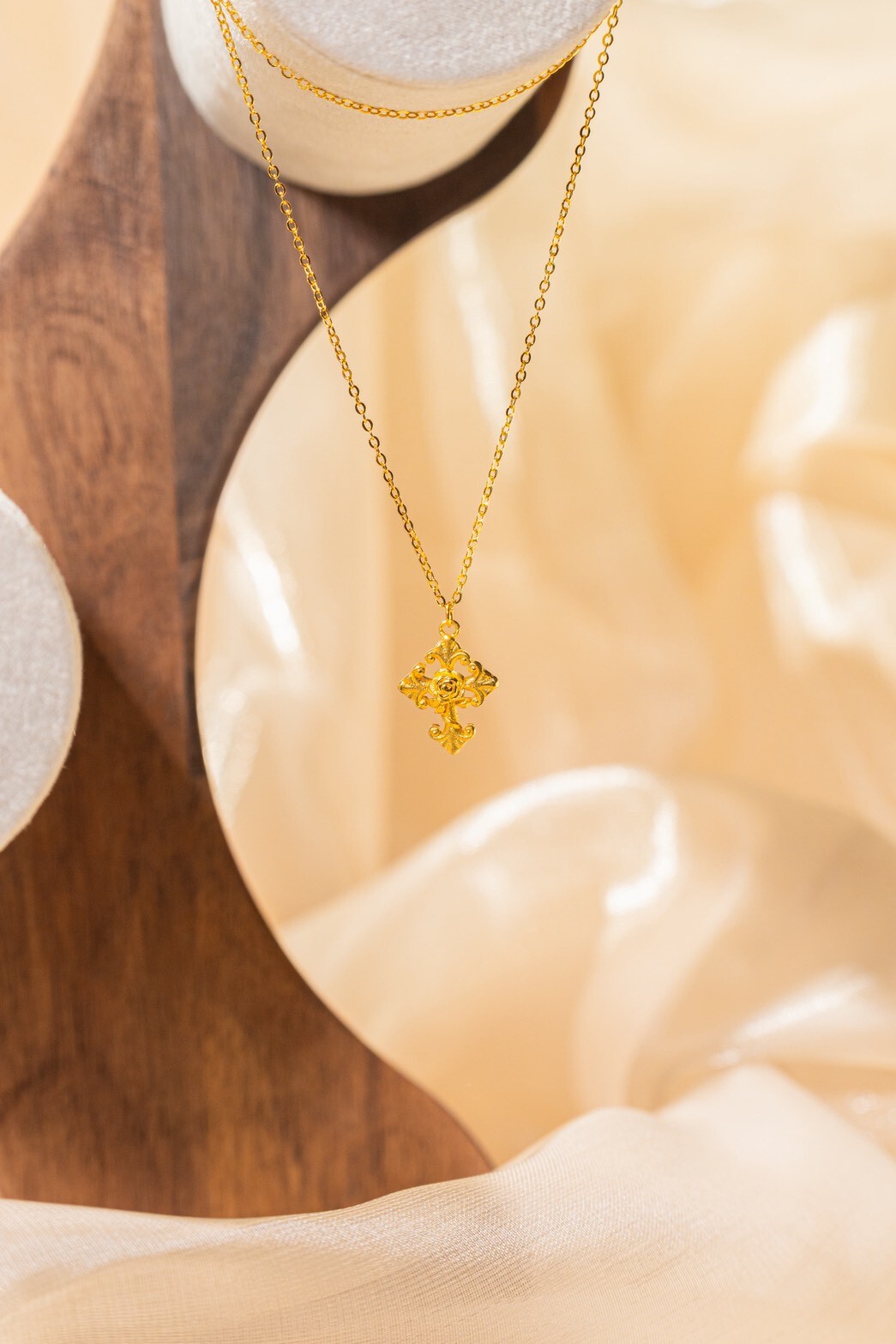 金色花語鎖骨鍊