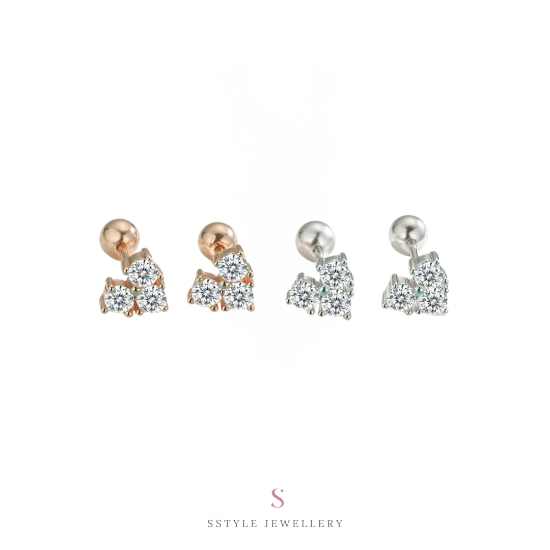 Avery moissanite earring