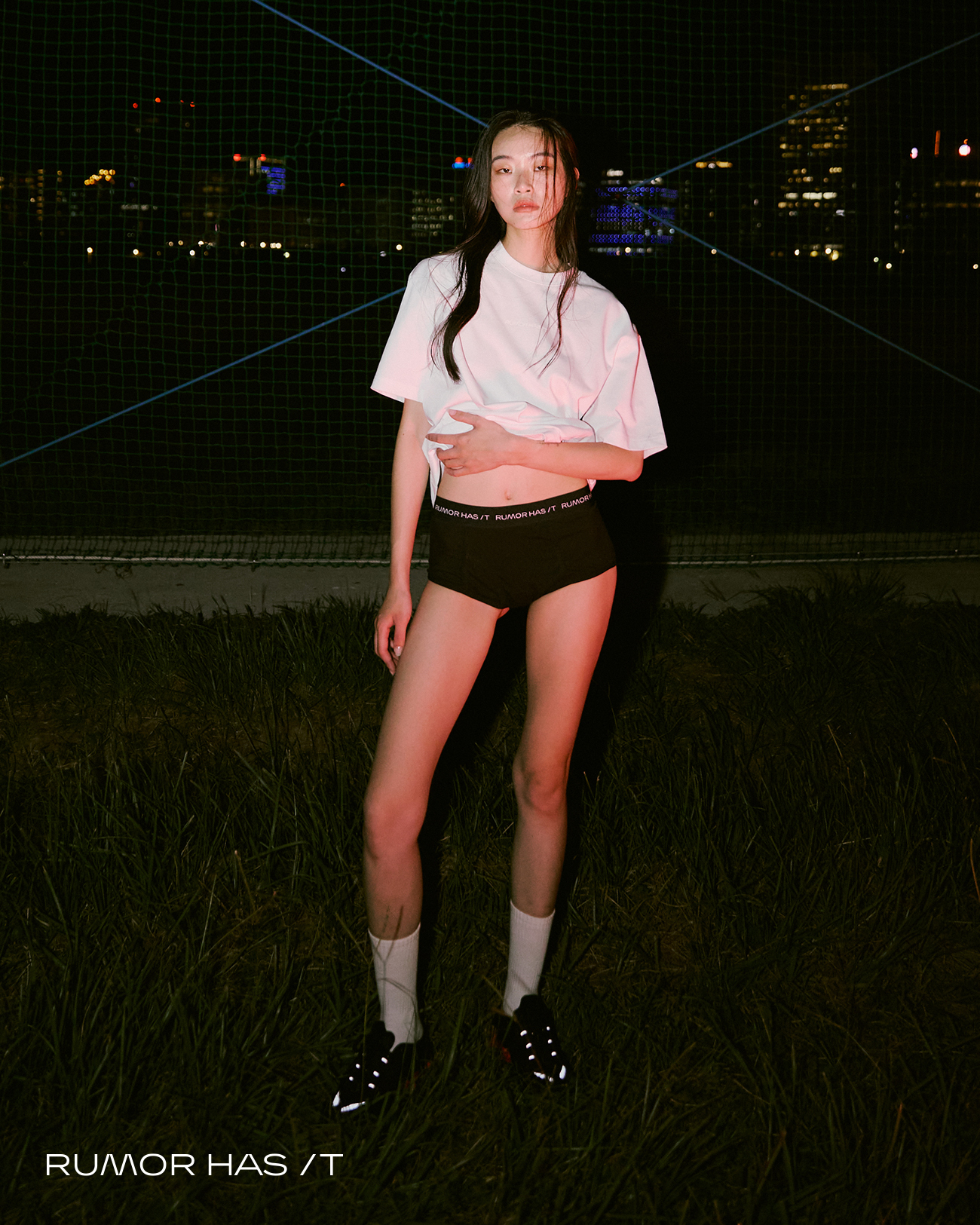 RHI Whisper Stitch Oversized Tshirt-White