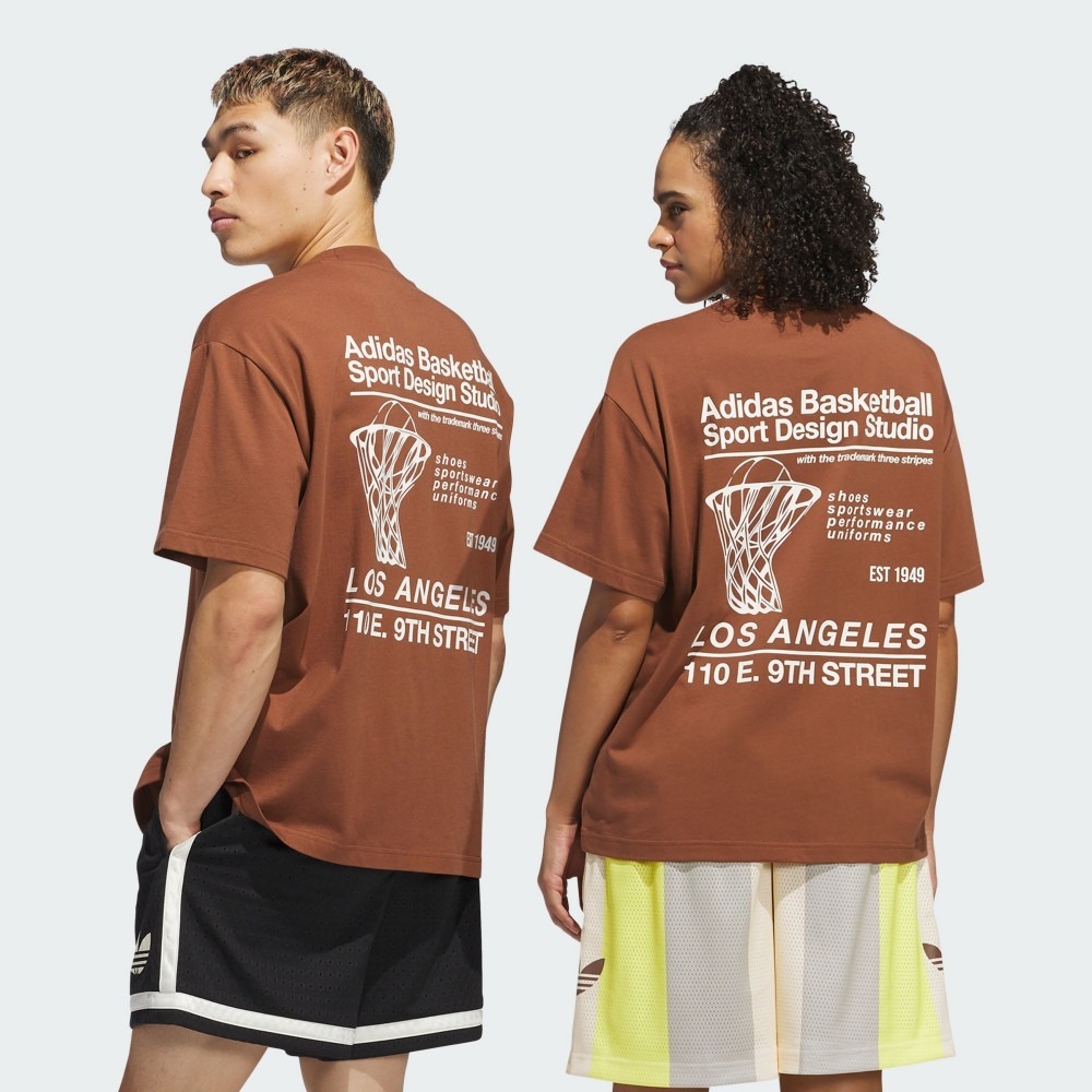 ADIDAS 短T ORIGINALS 咖啡 三葉草 寬鬆 籃球 短袖 中性 JN6767