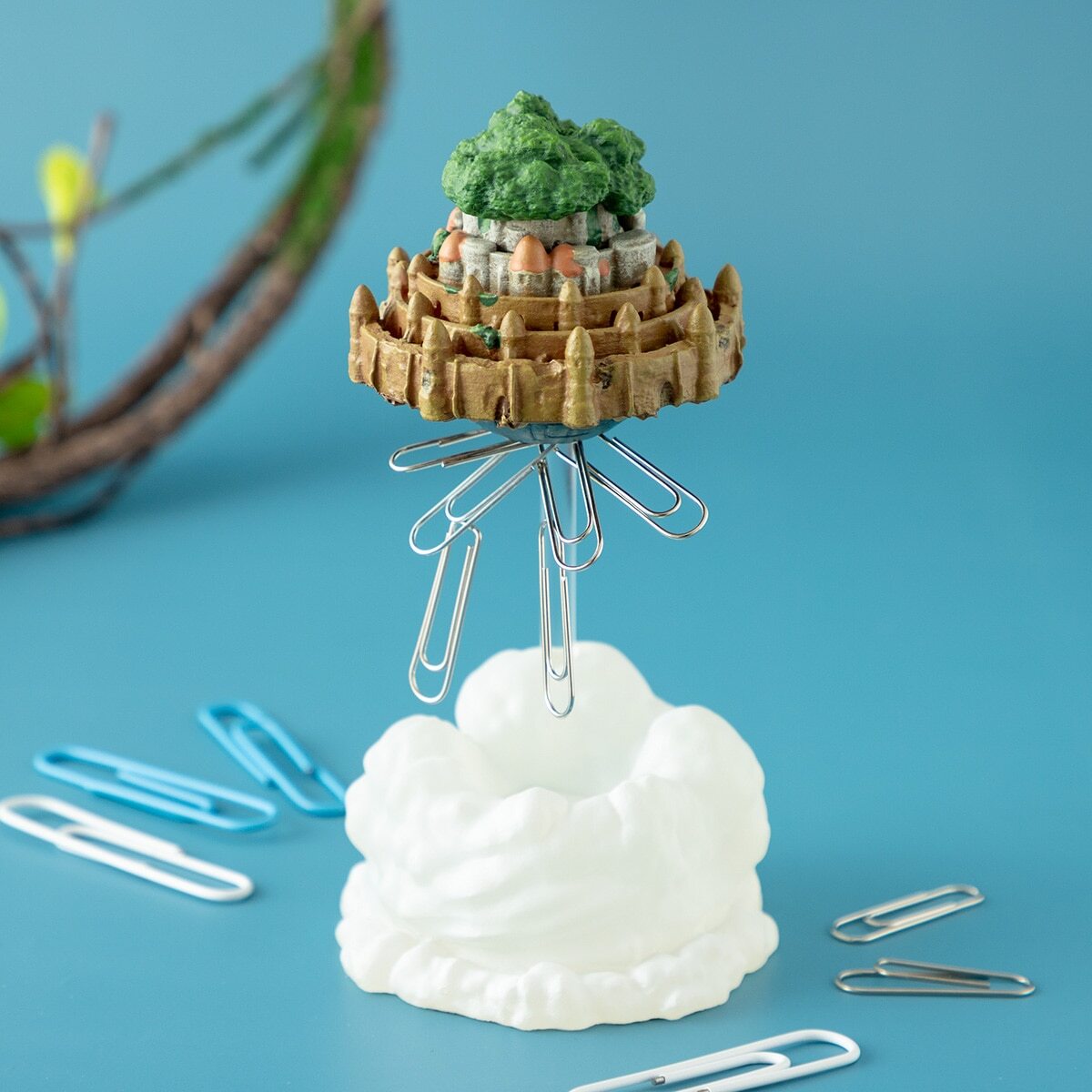 磁力迴紋針收納擺飾 天空之城 城堡