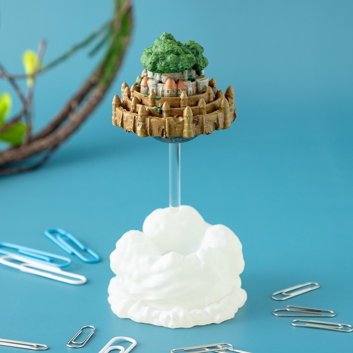 磁力迴紋針收納擺飾 天空之城 城堡