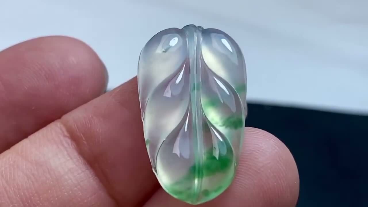 97101 翡翠高冰飄綠葉子