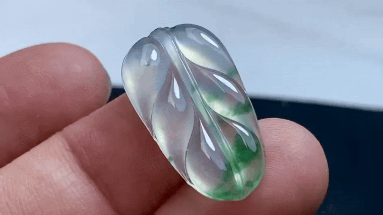 97101 翡翠高冰飄綠葉子