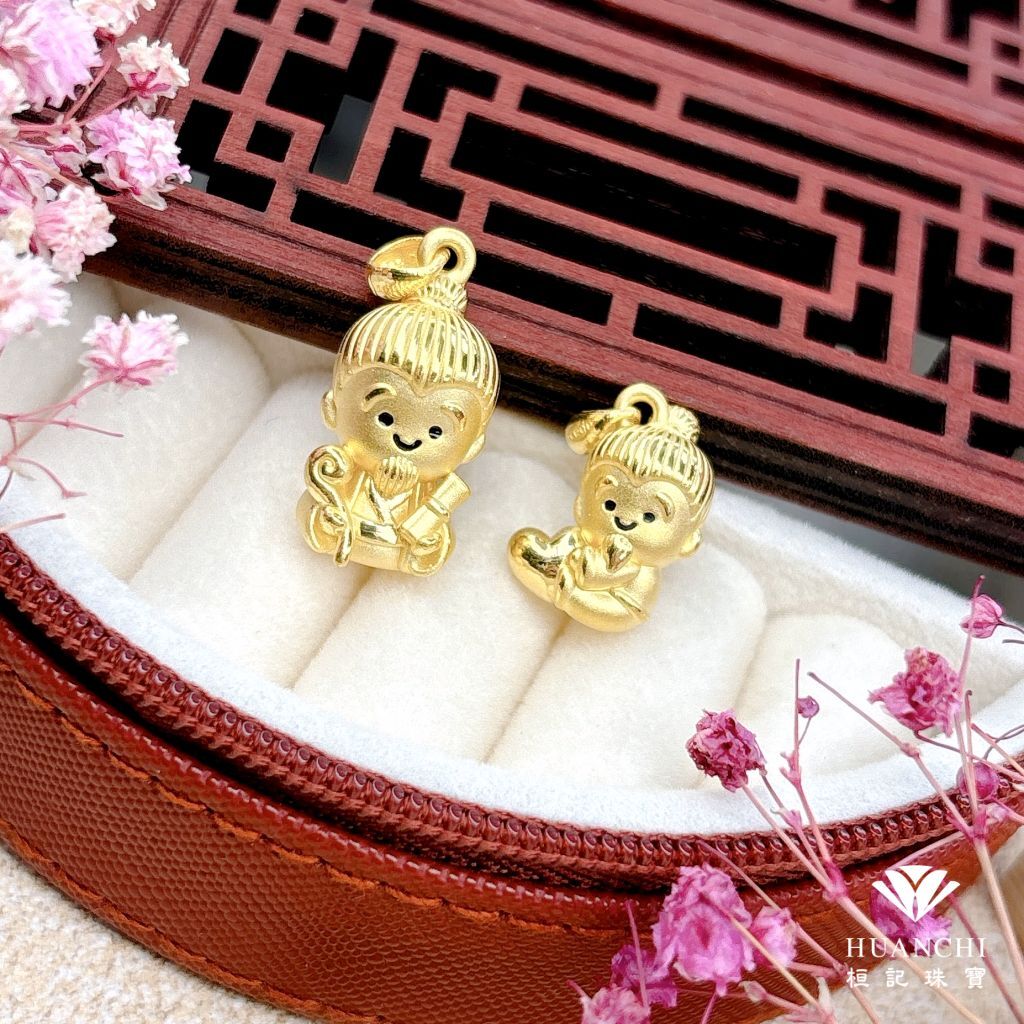 月老/愛心月老 黃金墜子