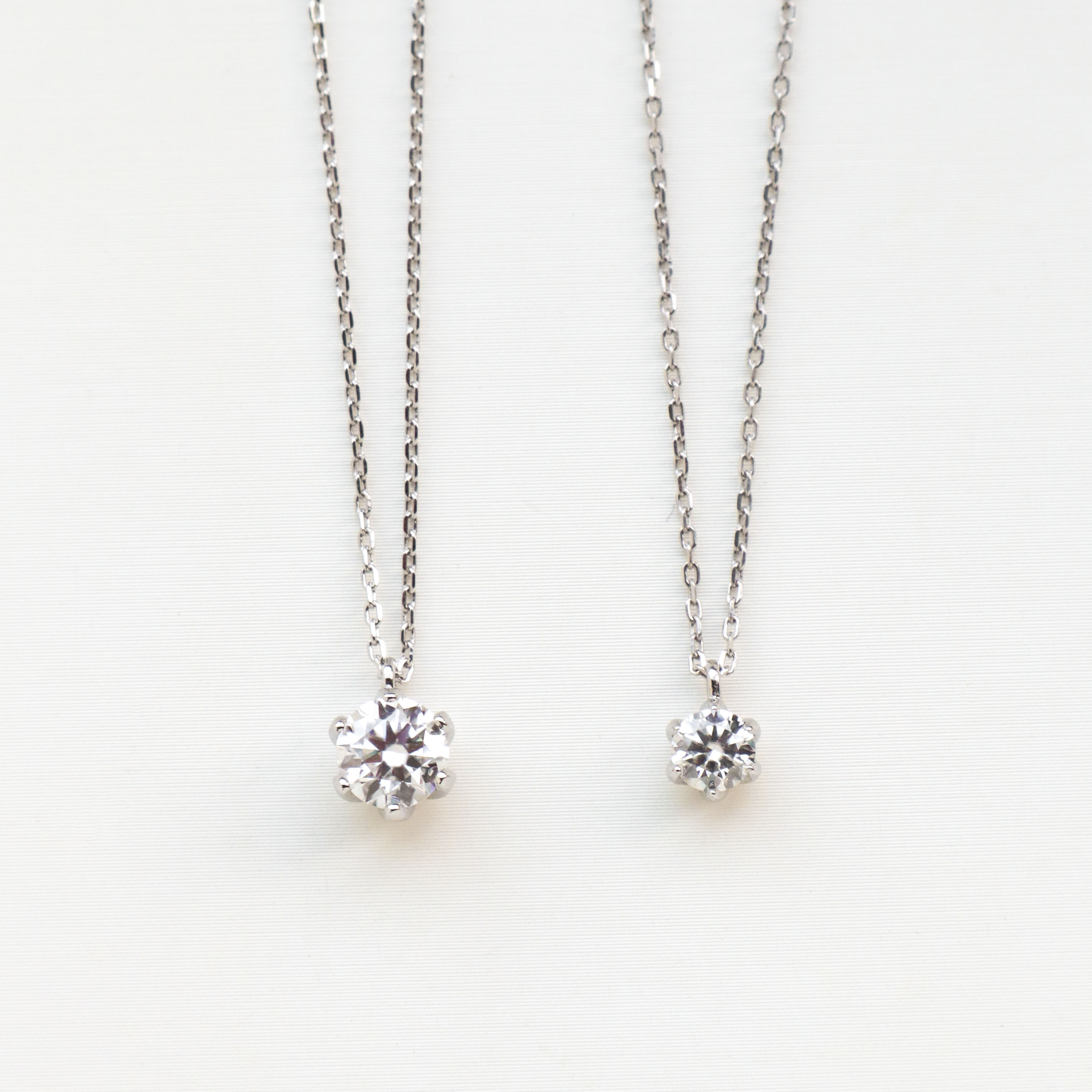 Silver/莫桑鑽經典單顆項鍊