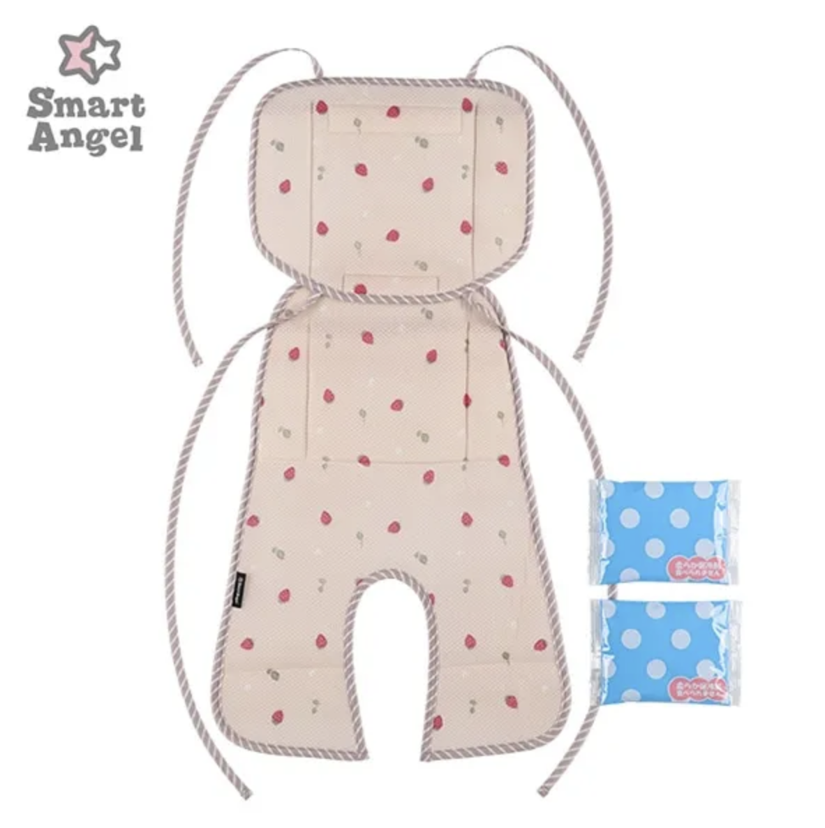 嬰兒車涼感車墊-士多啤梨