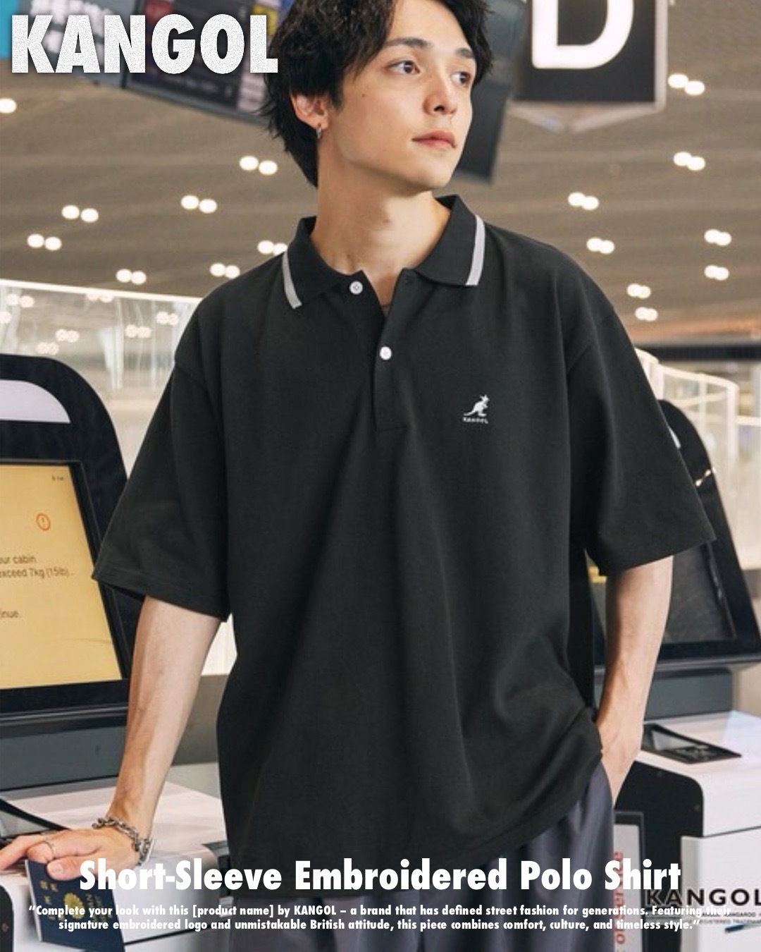 #日本連線預購 KANGOL 刺繡POLO 短踢 五色